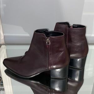 Top shop burgundy leather booties